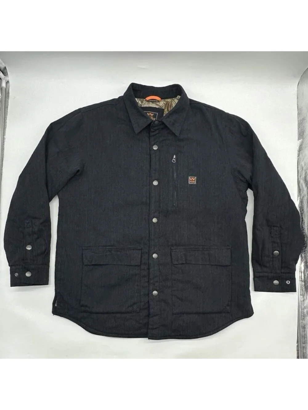 Walls Lumberton Large Black Duck DuPont Kevlar RealTree Camo Lined Snap Jacket